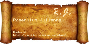 Rosenblum Julianna névjegykártya